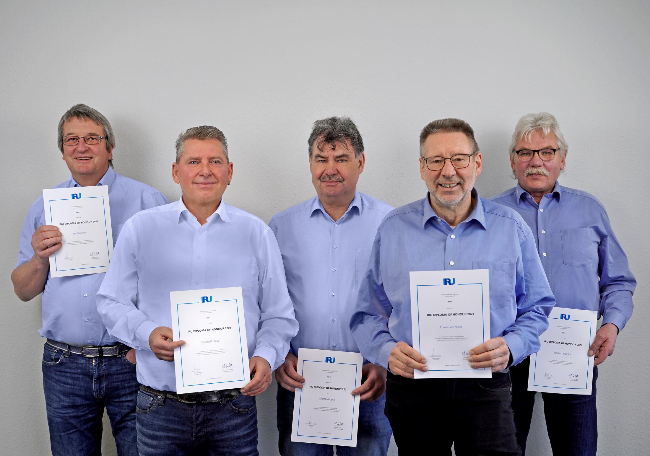 IRU Diplom für unsere Reisebusfahrer